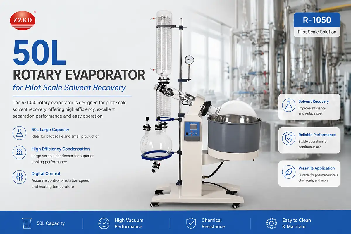 50L Rotary Evaporator: Features, Applications, Specifications and Price Guide