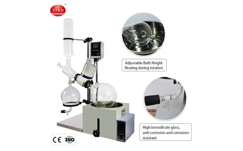 Importance of Flask Rotation Illustration of thin film evaporation inside rotating flask