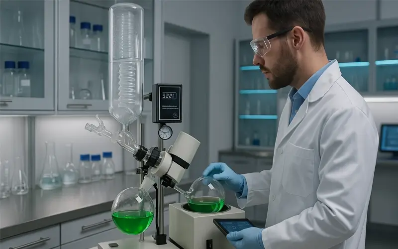 Using a Rotary Evaporator rotary evaporator in a modern laboratory setting