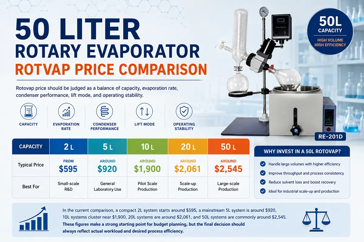 50 liter rotary evaporator rotovap price comparison undefined