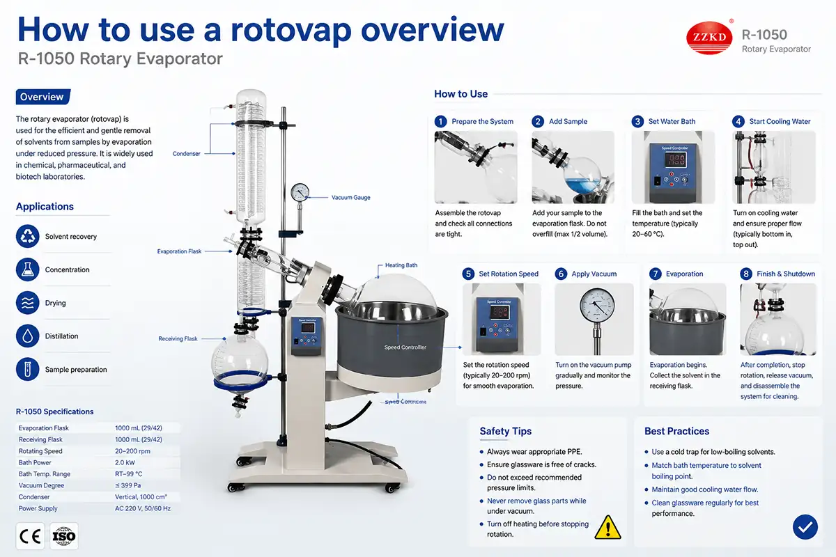 How to Use a Rotovap: Step-by-Step Guide for Safe and Efficient Solvent Removal
