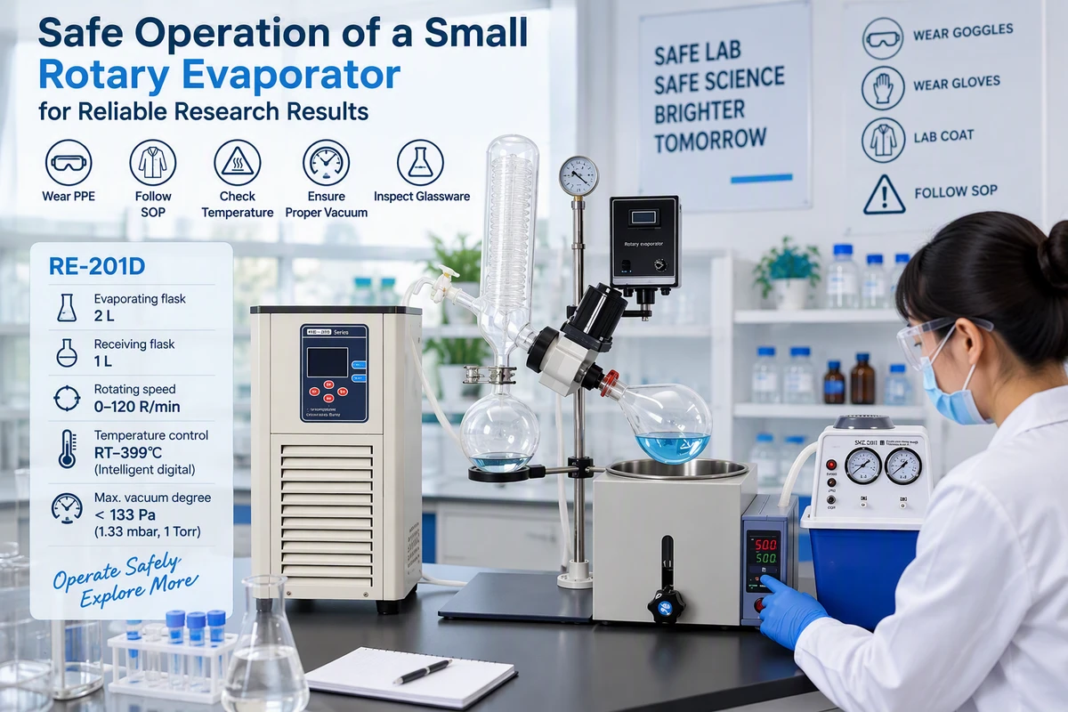 Small rotary evaporator safety and operation safe operation of a small rotary evaporator in a research lab